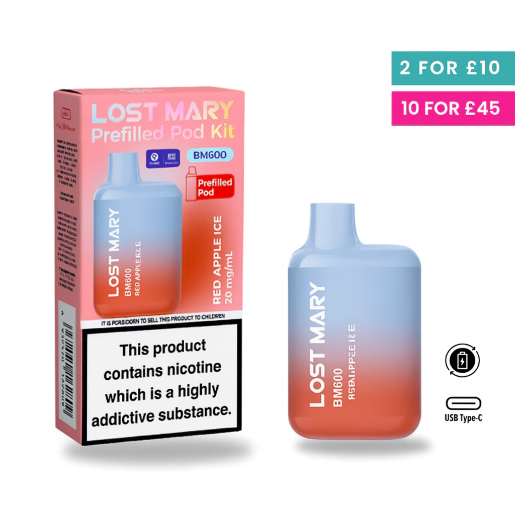 Red Apple Ice - Lost Mary BM600 Pre-Filled Pod Kit