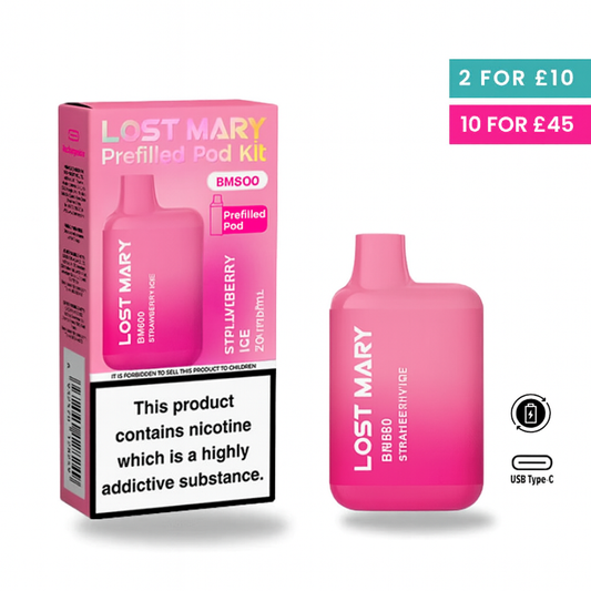 Strawberry Ice - Lost Mary BM600 Pre-Filled Pod Kit