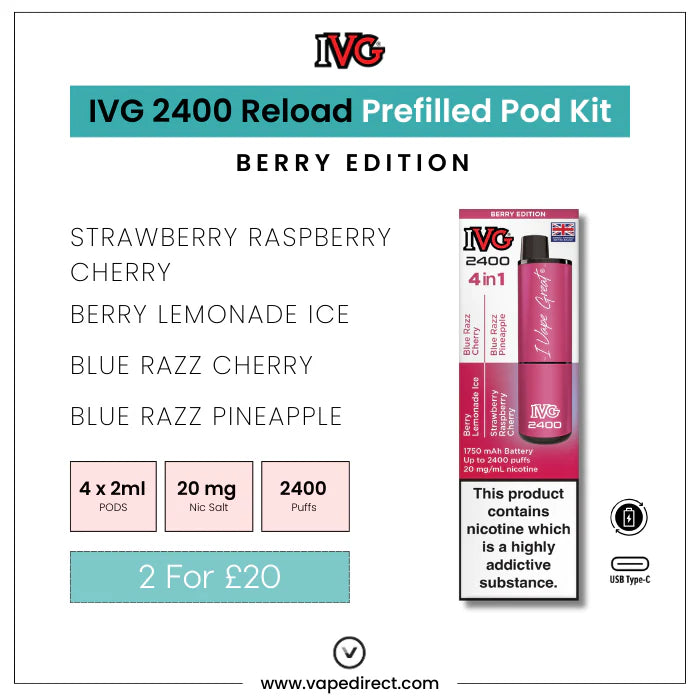 Berry Edition - IVG 2400 4-in-1 reloaded Pre-Filled Kit