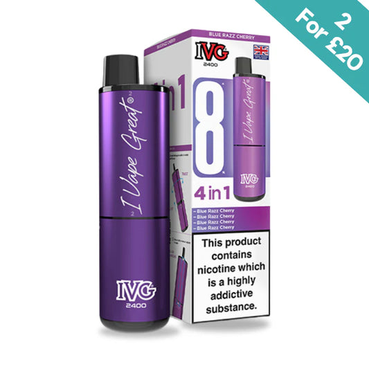 Blue Razz Cherry - IVG 2400 4-in-1 reloaded Pre-Filled Kit