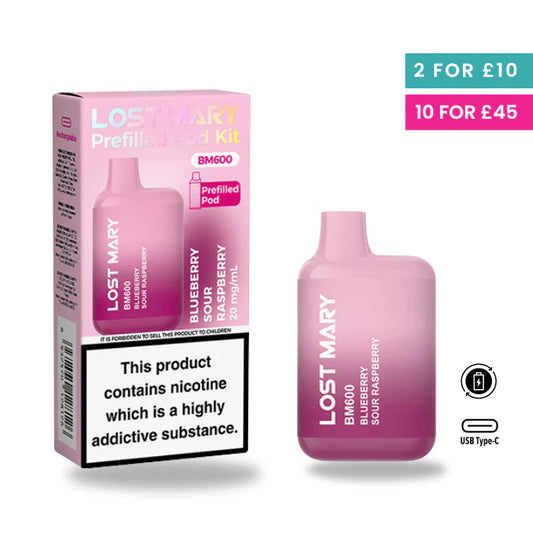 Blueberry Sour Raspberry - Lost Mary BM600 Pre-Filled Pod Kit