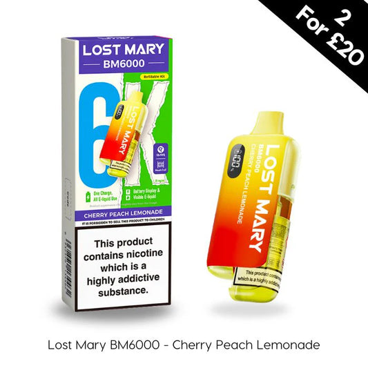 Cherry Peach Lemonade - Lost Mary BM6000 Prefilled Kit