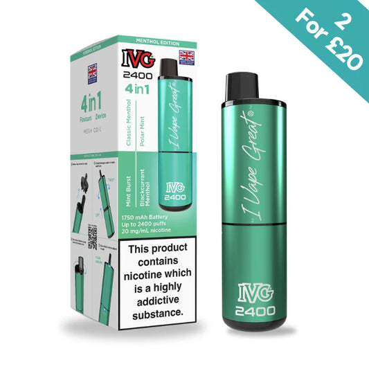 Classic Menthol - IVG 2400 4-in-1 reloaded Pre-Filled Kit