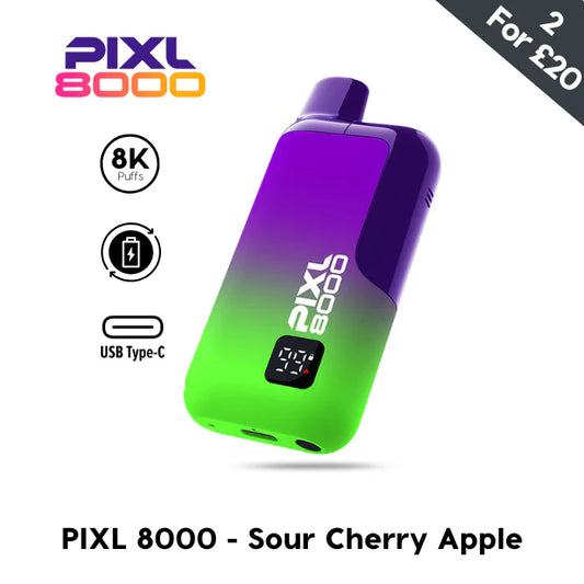 Sour Cherry Apple Pixl 8000 Prefilled Pod Kit