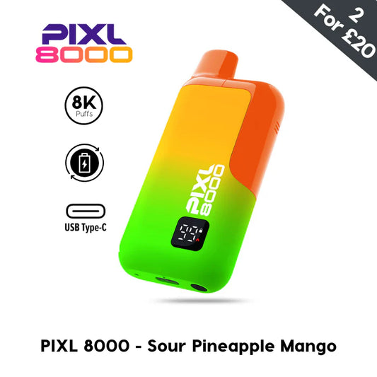 Sour Pineapple Mango Pixl 8000 Prefilled Pod Kit