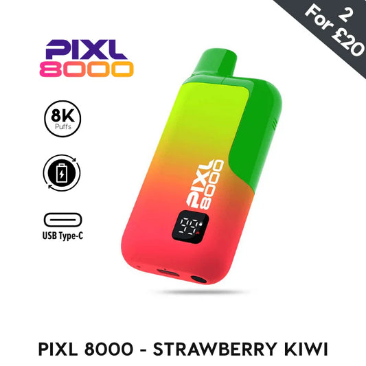 Strawberry Kiwi Razz - Pixl 8000 Prefilled Kit