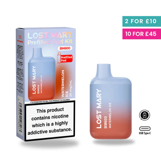 Watermelon Ice - Lost Mary BM600 Pre-Filled Pod Kit