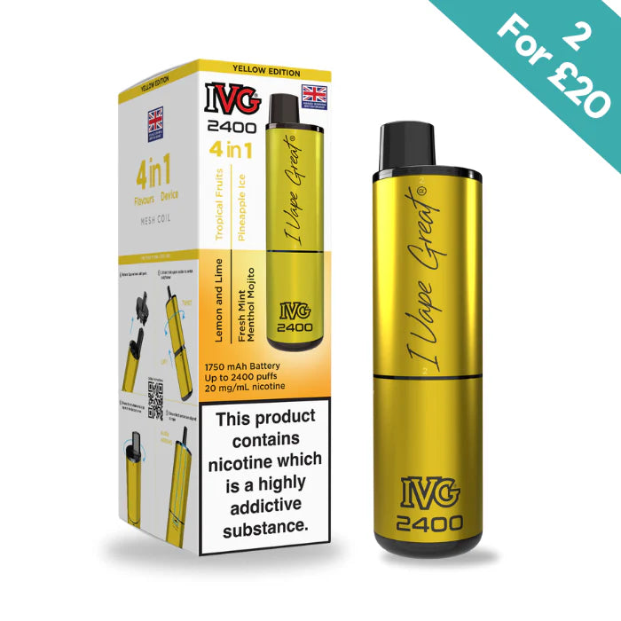 Yellow Edition - IVG 2400 4-in-1 reloaded Pre-Filled Kit