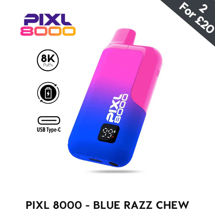 Blue Razz Chew - Pixl 8000 Prefilled Kit