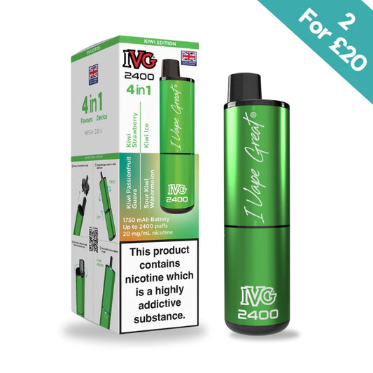 Kiwi Edition - IVG 2400 4-in-1 reloaded Pre-Filled Kit