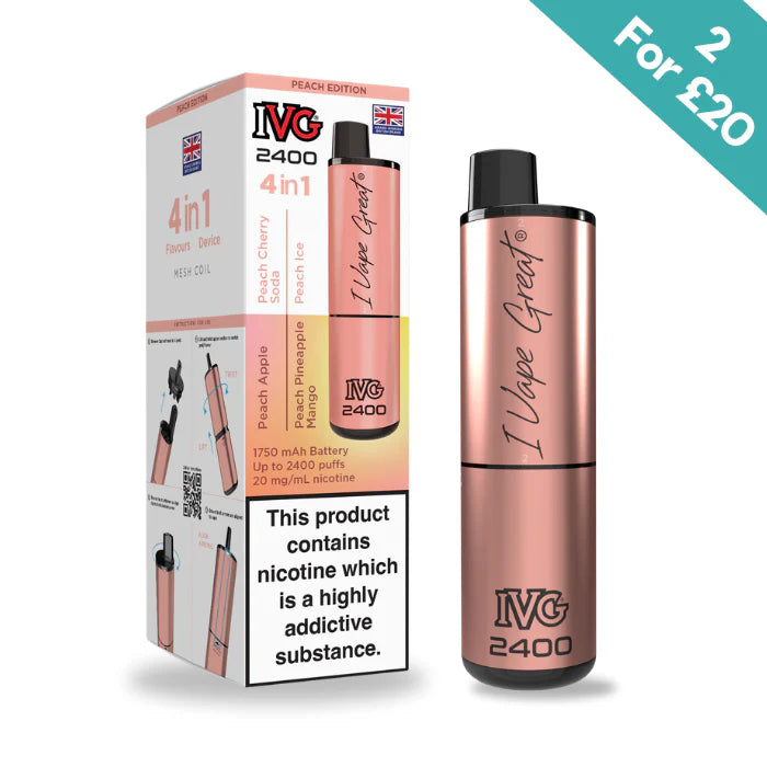 Peach Edition - IVG 2400 4-in-1 reloaded Pre-Filled Kit