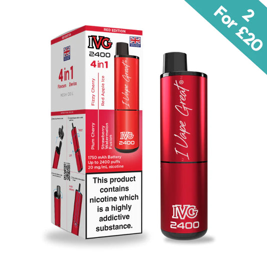 Red Edition - IVG 2400 4-in-1 reloaded Pre-Filled Kit