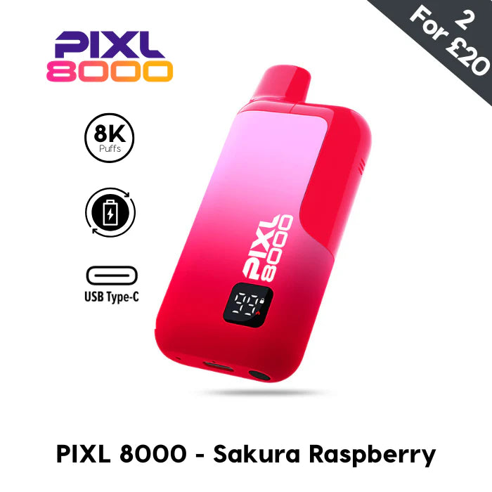 Sakura Raspberry Pixl 8000 Prefilled Pod Kit