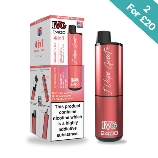 Strawberry Edition - IVG 2400 4-in-1 reloaded Pre-Filled Kit