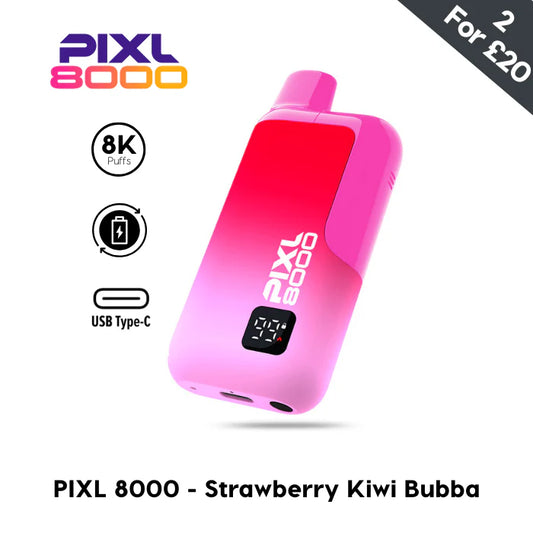 Strawberry Kiwi Bubba Pixl 8000 Prefilled Pod Kit