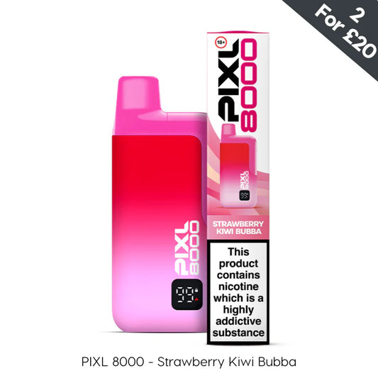 Strawberry Kiwi Bubba Pixl 8000 Prefilled Pod Kit
